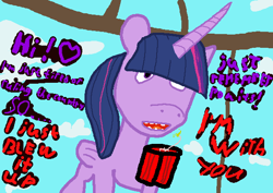 Size: 594x420 | Tagged: safe, artist:styrbo, twilight sparkle, alicorn, pony, g5, growing pains, my little pony: make your mark, my little pony: make your mark chapter 2, spoiler:g5, spoiler:my little pony: make your mark chapter 2, 1000 hours in ms paint, dynamite, explosives, i'm with you, meme, pixel art, solo, twilight sparkle (alicorn)