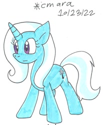 Size: 783x948 | Tagged: safe, artist:cmara, trixie, pony, unicorn, g4, simple background, solo, traditional art, white background