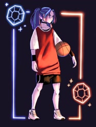 Size: 1540x2048 | Tagged: safe, artist:amazingpuffhair, aria blaze, human, equestria girls, g4, basketball, female, solo, sports