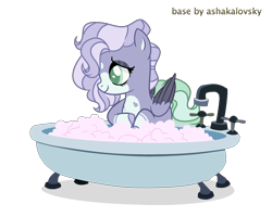 Size: 2500x2000 | Tagged: safe, artist:fuckomcfuck, oc, oc only, oc:soap bubbles, pegasus, pony, base used, bath, bubble, bubble bath, high res, simple background, solo, transparent background