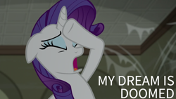 Size: 1920x1080 | Tagged: safe, edit, edited screencap, editor:quoterific, screencap, rarity, g4, the saddle row review, solo