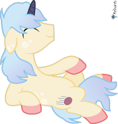 Size: 4000x4207 | Tagged: safe, artist:melisareb, part of a set, pony, unicorn, g4, .svg available, absurd resolution, crossover, eyes closed, gradient mane, gradient tail, kleptocorns, male, simple background, sitting, solo, stallion, suaft, tail, transparent background, vector