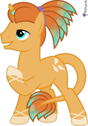Size: 4000x5669 | Tagged: safe, artist:melisareb, part of a set, pony, unicorn, g4, .svg available, absurd resolution, crossover, gradient mane, gradient tail, jewelry, kleptocorns, leonine tail, lidded eyes, male, raised hoof, simple background, smiling, solo, stallion, tail, transparent background, vector, wafu
