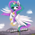 Size: 4000x4000 | Tagged: safe, artist:ser-p, princess celestia, alicorn, pony, g4, absurd resolution, crown, female, hoof shoes, jewelry, mare, peytral, power line, regalia, solo, spread wings, wings