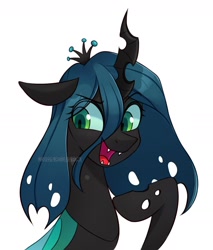 Size: 1540x1811 | Tagged: safe, artist:handgunboi, queen chrysalis, changeling, changeling queen, cute, cutealis, female, simple background, solo, white background