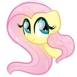 Size: 659x653 | Tagged: safe, artist:sugarcloud12, fluttershy, pony, g4, bust, portrait, simple background, solo, white background