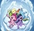 Size: 4096x3689 | Tagged: safe, artist:chub-wub, fluttershy, pinkie pie, rainbow dash, twilight sparkle, earth pony, pegasus, pony, unicorn, antonymph, cutiemarks (and the things that bind us), vylet pony, g4, blunt, clothes, cloud, drugs, eyes closed, fangs, female, floppy ears, flutterhigh, fluttgirshy, gir, high, highlight sparkle, hoodie, invader zim, mare, marijuana, open mouth, pinkie high, ponytober, rainbow hash, sitting, sky, smoke, smoking, stoner, unicorn twilight