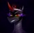 Size: 1170x1153 | Tagged: safe, artist:rtootb, king sombra, pony, unicorn, the crystal empire 10th anniversary, g4, badass, crystal empire, evil, evil smile, green eyes, grin, looking at you, male, simple background, smiling, solo, sombra eyes, stallion