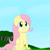 Size: 2000x2000 | Tagged: safe, artist:ilikeluna, fluttershy, pegasus, pony, g4, female, high res, mare, sitting, solo, tree