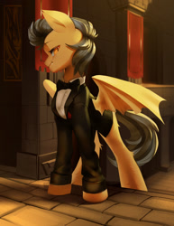 Size: 900x1167 | Tagged: safe, artist:theprince, oc, oc only, bat pony, pony, bat pony oc, solo