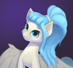 Size: 1980x1850 | Tagged: safe, artist:foxpit, oc, oc only, pegasus, pony, female, looking at you, mare, pegasus oc, ponytail