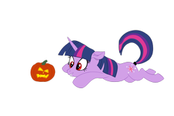 Size: 3000x2000 | Tagged: safe, alternate version, artist:erkints, twilight sparkle, pony, undead, unicorn, vampire, g4, fangs, halloween, high res, holiday, jack-o-lantern, pumpkin, red eyes, simple background, solo, transparent background