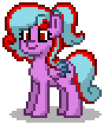 Size: 704x848 | Tagged: safe, artist:topsangtheman, oc, oc only, oc:star beats, pegasus, pony, pony town, pixel art, simple background, solo, transparent background