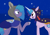 Size: 2750x1921 | Tagged: safe, artist:madtown97, izzy moonbow, oc, oc:oleander nightshade, oc:olly, earth pony, pony, unicorn, g5, my little pony: tell your tale, sneaksy strikes again, spoiler:g5, spoiler:my little pony: tell your tale, spoiler:tyts01e34, clothes, collaboration, concave belly, female, hoodie, male, mare, night, raised hoof, sneaksy, sparkles, stars