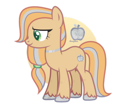 Size: 1600x1352 | Tagged: safe, artist:donquani, oc, oc only, earth pony, pony, base used, choker, earth pony oc, female, freckles, mare, offspring, parent:big macintosh, parent:marble pie, parents:marblemac, simple background, transparent background, unshorn fetlocks