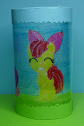 Size: 1024x1536 | Tagged: safe, artist:malte279, apple bloom, g4, craft, lantern, transparent paper