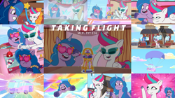 Size: 1978x1110 | Tagged: safe, edit, edited screencap, editor:quoterific, screencap, izzy moonbow, zipp storm, pegasus, pony, unicorn, g5, my little pony: tell your tale, take flight in the marestream, spoiler:g5, spoiler:my little pony: tell your tale, spoiler:tyts01e36, female, mare