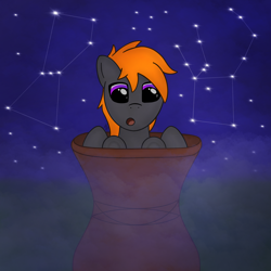 Size: 2048x2048 | Tagged: safe, artist:hardrock, oc, oc only, pegasus, pony, constellation, fog, high res, solo