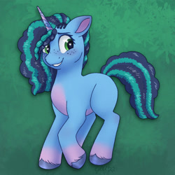 Size: 1600x1600 | Tagged: safe, artist:horse-time-babey, misty brightdawn, pony, unicorn, g5, cornrows, solo