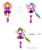 Size: 1162x1400 | Tagged: safe, artist:prettycelestia, adagio dazzle, sonata dusk, oc, oc:ariella jade, equestria girls, g4, boots, disguise, disguised siren, double skirt, four eyes, fusion, fusion:adagio dazzle, fusion:sonagio, fusion:sonata dusk, gem, headband, high heel boots, ponied up, shoes, siren gem, sirenified, species swap