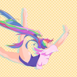 Size: 2666x2666 | Tagged: safe, artist:soapwf, rainbow dash, human, equestria girls, g4, clothes, high res, humanized, leotard, simple background