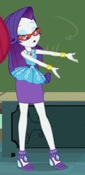 Size: 394x808 | Tagged: safe, screencap, rarity, human, equestria girls, g4, happily ever after party, happily ever after party: rarity, my little pony equestria girls: better together, cropped, female, glasses, rarity peplum dress, rarity's glasses, solo