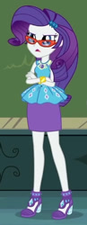 Size: 307x795 | Tagged: safe, screencap, rarity, human, equestria girls, g4, happily ever after party, happily ever after party: rarity, my little pony equestria girls: better together, cropped, female, glasses, rarity peplum dress, rarity's glasses, solo