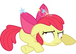 Size: 4209x3000 | Tagged: safe, artist:cloudy glow, apple bloom, earth pony, pony, g4, ponyville confidential, circling stars, dizzy, female, filly, foal, simple background, solo, transparent background, vector