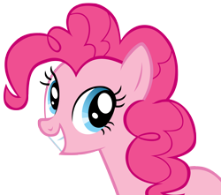 Size: 4160x3670 | Tagged: safe, artist:yourfaithfulstudent, pinkie pie, earth pony, pony, friendship is magic, g4, season 1, cute, diapinkes, female, mare, simple background, smiling, solo, transparent background