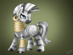 Size: 960x720 | Tagged: safe, artist:lavenderrain24, zecora, zebra, g4, female, gradient background, solo