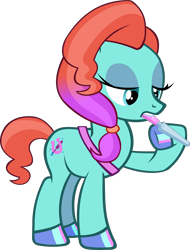 Size: 4010x5274 | Tagged: safe, artist:ironm17, jazz hooves, earth pony, pony, g4, g5, my little pony: tell your tale, absurd resolution, colored hooves, female, g5 to g4, generation leap, mare, mouth hold, nail file, raised hoof, simple background, solo, transparent background, vector