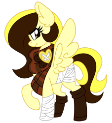 Size: 1920x2119 | Tagged: safe, artist:ladylullabystar, oc, oc only, oc:guylian, pegasus, pony, clothes, female, mare, scarf, simple background, solo, striped scarf, transparent background