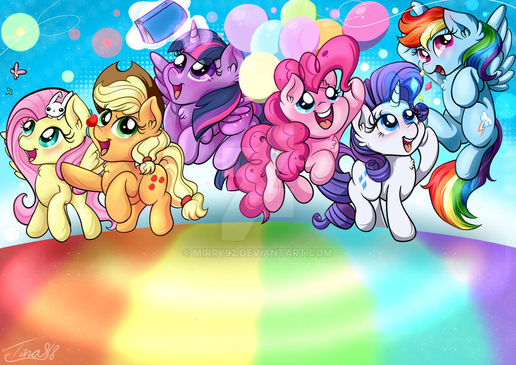 #2990263 - safe, artist:mirry92, angel bunny, applejack, fluttershy ...