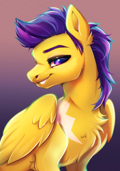 Size: 900x1281 | Tagged: safe, artist:cabbage-arts, oc, oc only, oc:skyspark, pegasus, pony, male, solo, stallion