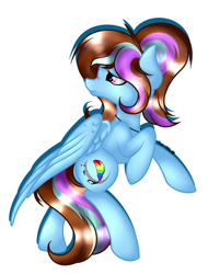 Size: 2016x2648 | Tagged: safe, artist:aquasky987, oc, oc only, pegasus, pony, butt, high res, looking back, pegasus oc, plot, simple background, slender, solo, thin, white background, wings