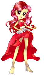 Size: 322x554 | Tagged: safe, artist:aquasky987, oc, oc only, oc:pretty shine, human, equestria girls, g4, base used, clothes, dress, eyelashes, female, high heels, shoes, simple background, smiling, solo, transparent background