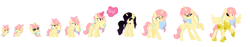 Size: 5668x1058 | Tagged: safe, artist:kiracatastic, oc, oc only, alicorn, pony, age progression, alicorn oc, emo, female, filly, foal, horn, mare, simple background, white background, wings