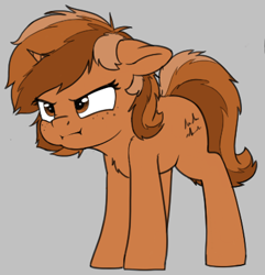 Size: 389x403 | Tagged: safe, artist:zippysqrl, oc, oc only, oc:sign, pony, unicorn, :i, aggie.io, angry, angy, female, freckles, grumpy, simple background, solo