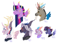 Size: 640x469 | Tagged: safe, artist:qatsby, discord, twilight sparkle, oc, draconequus, hybrid, g4, family, female, interspecies offspring, male, name, offspring, parent:discord, parent:twilight sparkle, parents:discolight, ship:discolight, shipping, simple background, straight, transparent background