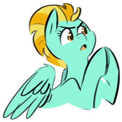 Size: 585x583 | Tagged: safe, artist:testostepone, lightning dust, pegasus, pony, g4, hooves together, simple background, solo, sticker, transparent background