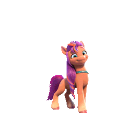 Size: 1080x1080 | Tagged: safe, sunny starscout, alicorn, earth pony, pony, g5, my little pony: make your mark, official, alicornified, animated, gif, loop, mane stripe sunny, perfect loop, race swap, simple background, slender, solo, sunnycorn, thin, transformation, transparent background