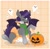 Size: 1200x1187 | Tagged: safe, artist:jupiters, oc, oc:sharp point, bat pony, pony, diaper, diaper fetish, fetish, halloween, holiday, jack-o-lantern, knife, non-baby in diaper, poofy diaper, pumpkin, solo