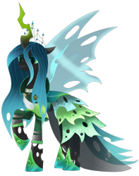 Size: 4576x5801 | Tagged: safe, artist:harmonicdreemur1308, queen chrysalis, changeling, changeling queen, alternate universe, female, simple background, solo, transparent background