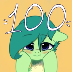 Size: 2067x2067 | Tagged: safe, artist:kaylemi, oc, oc only, oc:kaylemi, earth pony, pony, blushing, earth pony oc, female, high res, simple background, solo