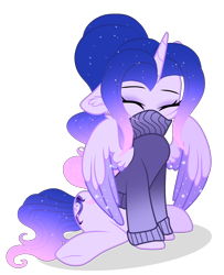 Size: 2032x2504 | Tagged: safe, artist:existencecosmos188, oc, oc only, oc:existence, alicorn, pony, alicorn oc, ethereal mane, eyes closed, high res, horn, simple background, smiling, starry mane, transparent background, wings