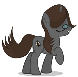 Size: 3260x3206 | Tagged: safe, artist:mrvector, derpibooru exclusive, oc, oc only, oc:sonata, pony, unicorn, turnabout storm, cute, eyes closed, female, flowing mane, glasses, high res, mare, simple background, solo, transparent background, vector