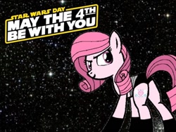 Size: 640x480 | Tagged: safe, artist:muhammad yunus, oc, oc only, oc:annisa trihapsari, earth pony, pony, series:the legend of tenderheart, annibutt, butt, clothes, crossover, earth pony oc, female, mare, may the fourth be with you, panties, plot, sith, socks, solo, star wars, underwear