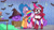 Size: 3072x1727 | Tagged: safe, screencap, izzy moonbow, zipp storm, pegasus, pony, unicorn, g5, my little pony: tell your tale, nightmare night party, spoiler:g5, spoiler:my little pony: tell your tale, spoiler:tyts01e30, amalgamation, amalgamizzy, costume, duo, duo female, female, high res, mare, nightmare night costume, open mouth, pinpoint eyes, youtube link