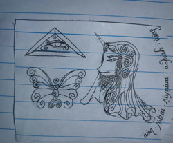 Size: 1546x1280 | Tagged: safe, artist:tupuan, god of dreams, god of hearts, god of souls, lined paper