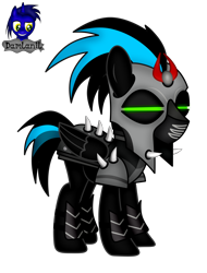 Size: 3008x3966 | Tagged: safe, artist:damlanil, oc, oc:nightlight aura, pegasus, pony, armor, commission, female, helmet, high res, mare, mind control, show accurate, simple background, solo, sombra soldier, transparent background, vector, wings